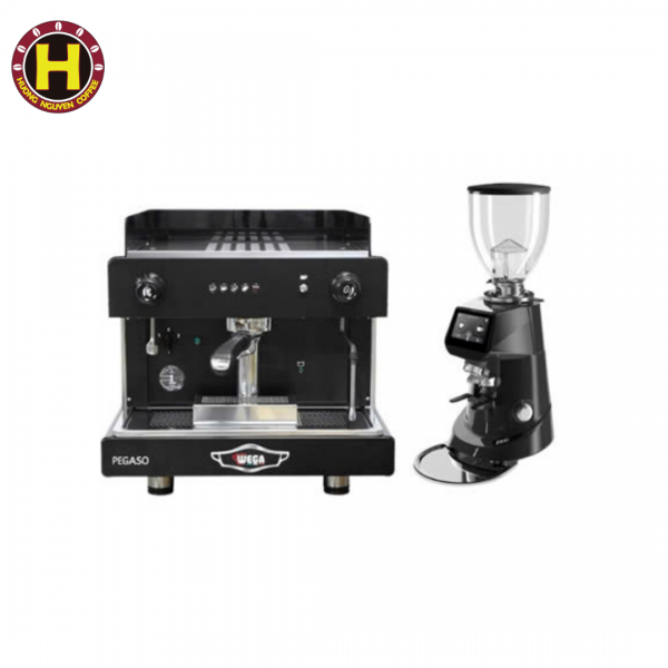 Combo máy Pha Cà Phê Wega Pegaso 1 Group & máy xay tự động F64E