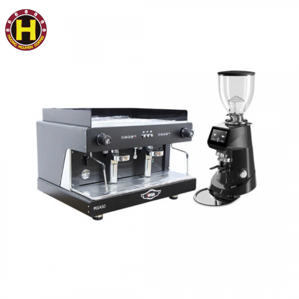 Combo máy Pha Cà Phê Wega Pegaso 2 Group & máy xay tự động F64E